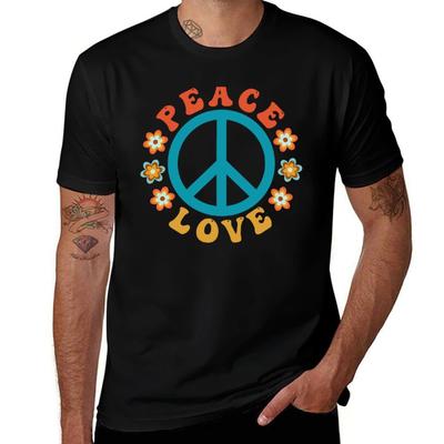 Sign Love Funny T-Shirt Funny Hippie Peace Peace Humor Dark - Shirts for Shirts Cotton Man Power T T Flower