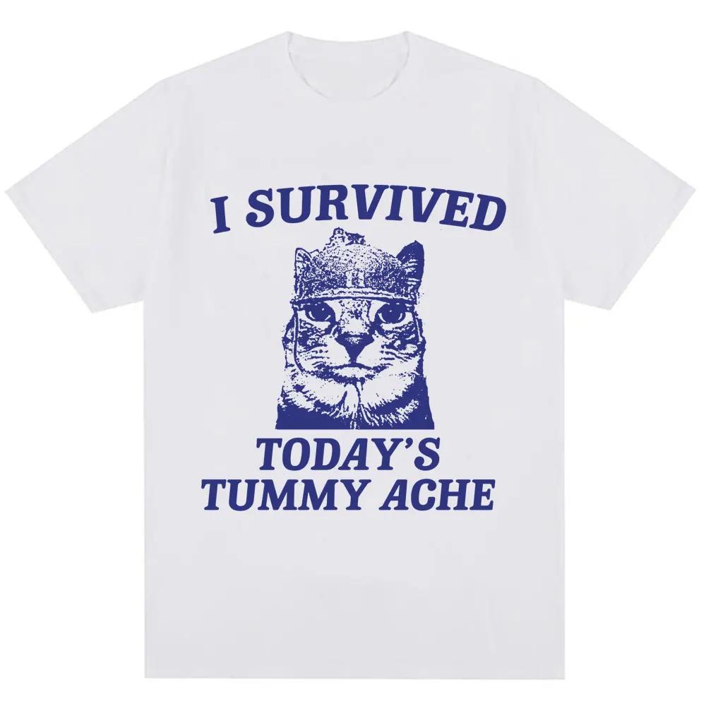 Kočka s pohledem tisíce yardů Vtipné Meme Tričko Humor Styl Vintage Vysoce kvalitní Tričko Muži Ženy Oversized Ležérní Streetwear