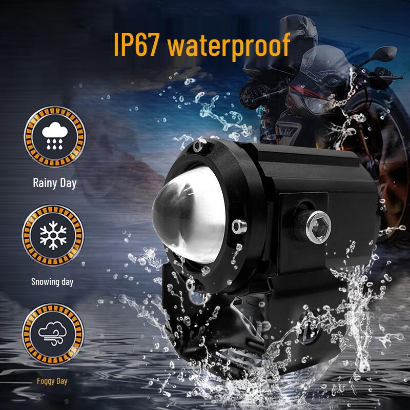 Dual-Color Aluminum Alloy Waterproof Electric Vehicle Spotlight