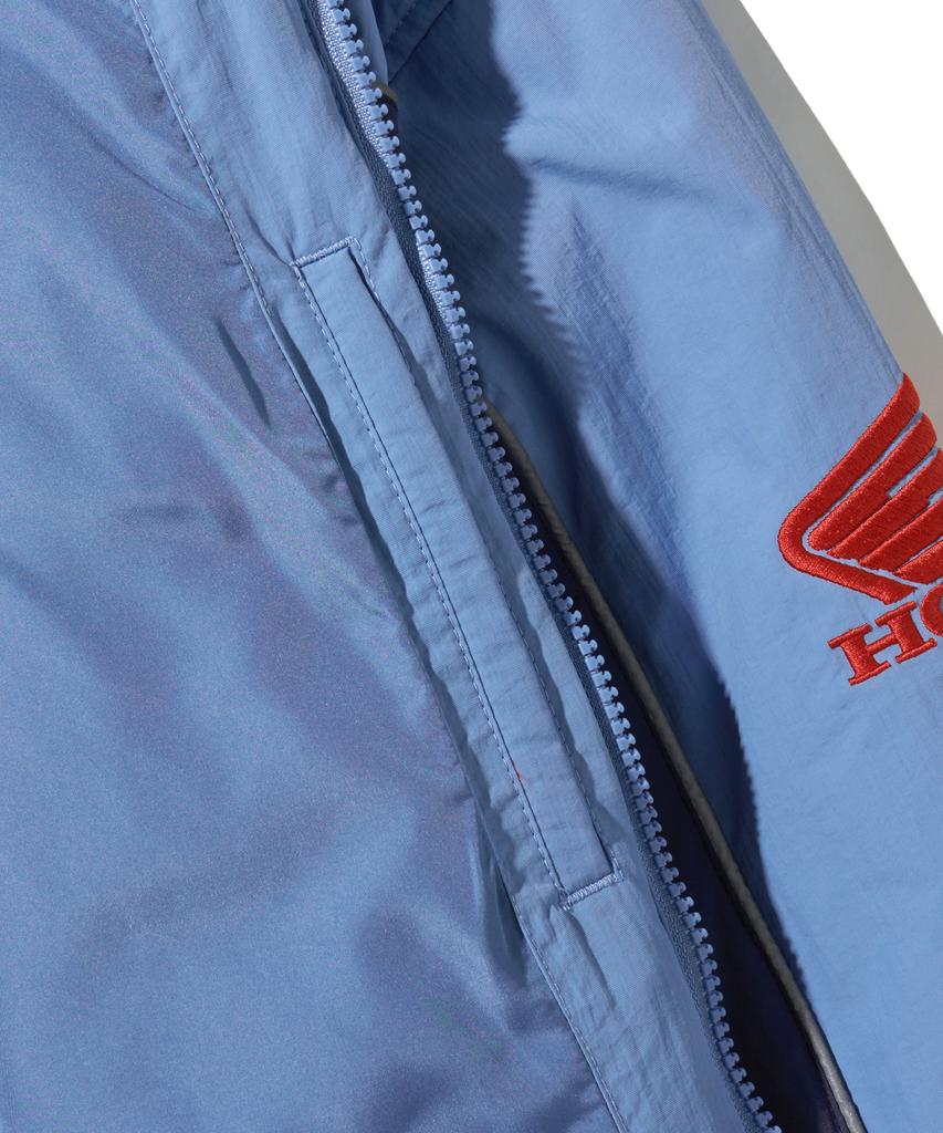 Phyps Motorcycle Piping Motorcycle Blouson Jacket Light Blue