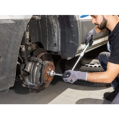 HAZET HiPer Telescopic Reversible Ratchet Torque Wrench Blue/Black/Gray with Ball Lock Continuously Extendable Super Long Version 12.5mm (1/2 inch) Sq