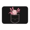 Custom Smiling Leucistic Axolotl Doormat Non-Slip Entrance Bath Kitchen Door Floor Mats Salamander Animal Living Room Carpet Rug