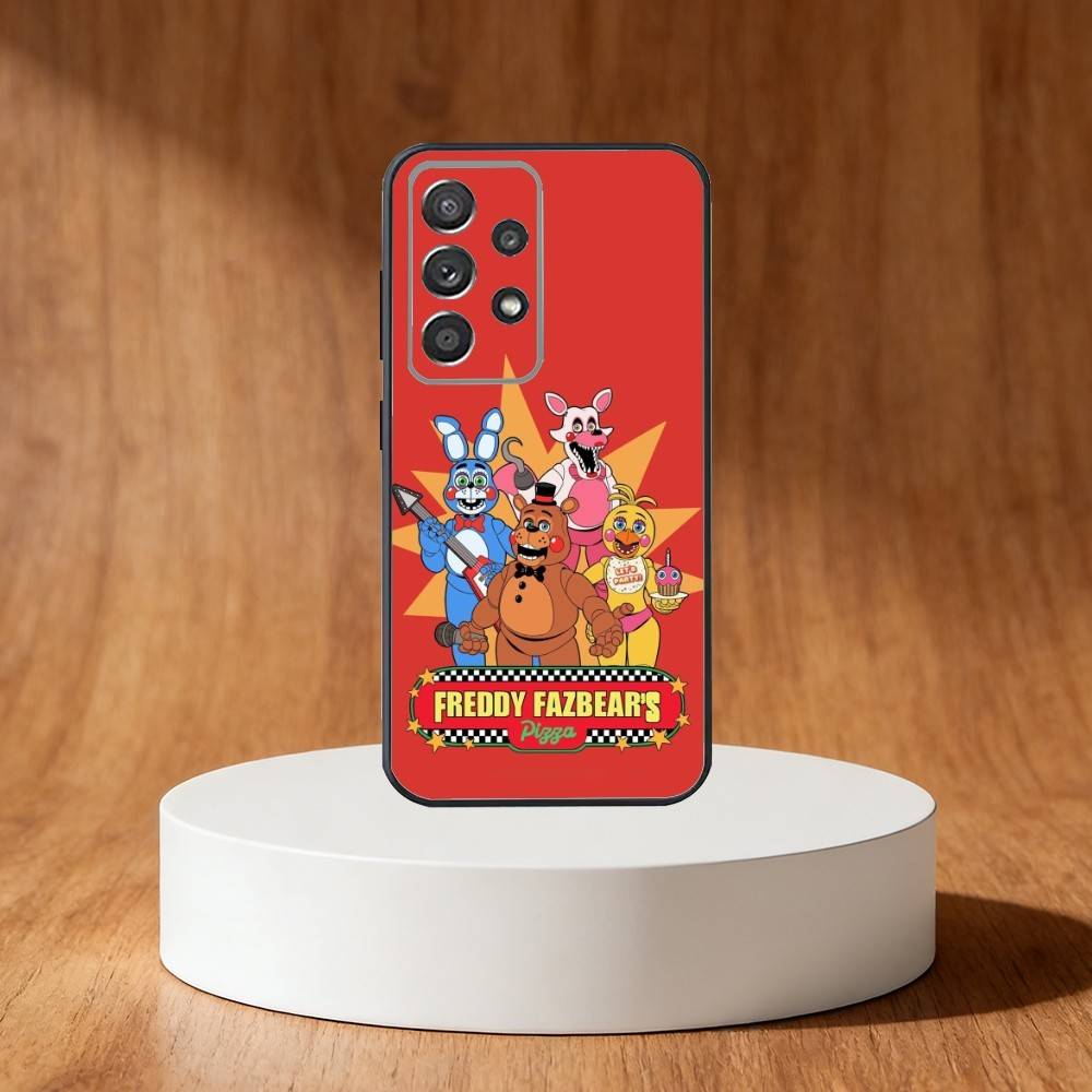 F-Five Nights At Freddy-s Phone Case For Samsung S25,S24,S21,S22,S23,S30,Ultra,S20,Plus,Fe,Note,10,9,5G Black Cover