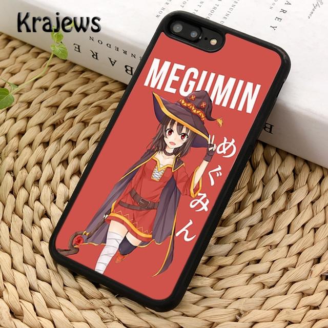 Krajews Anime Konosuba Megumin Handyhülle Cover Für iPhone 14 5 6s 7 8 plus X XR XS 11 12 13 pro max Samsung Galaxy S21 S22ultra