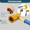 R134A Air Conditioner Gas Cooler with Measuring Gauge Car Refrigerant Charging Pipe AC Recharge Hose for Car Automobile