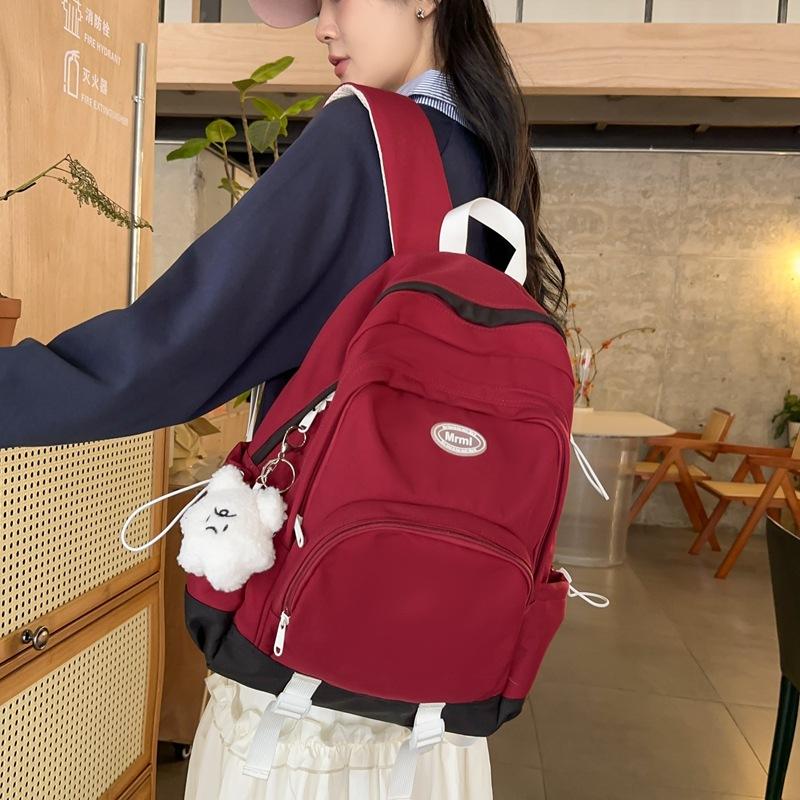 Backpack Girls High Value Junior High School Student School Bag Large Capacity Niche Versatile Casual Backpack