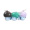 Delightful Miniature Mushroom Plush Toy Keychain In Pink Green And Dark Colors Brown