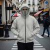 Men's Gothic Double Hooded Zip-Up Hoodie Loose Fit Trendy Streetwear