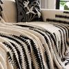 High-End Fishbone Patterned Plush Sofa Towel Anti-Slip Protection Couch Covers For Living Room Anti-Scratch Furniture Slipcover