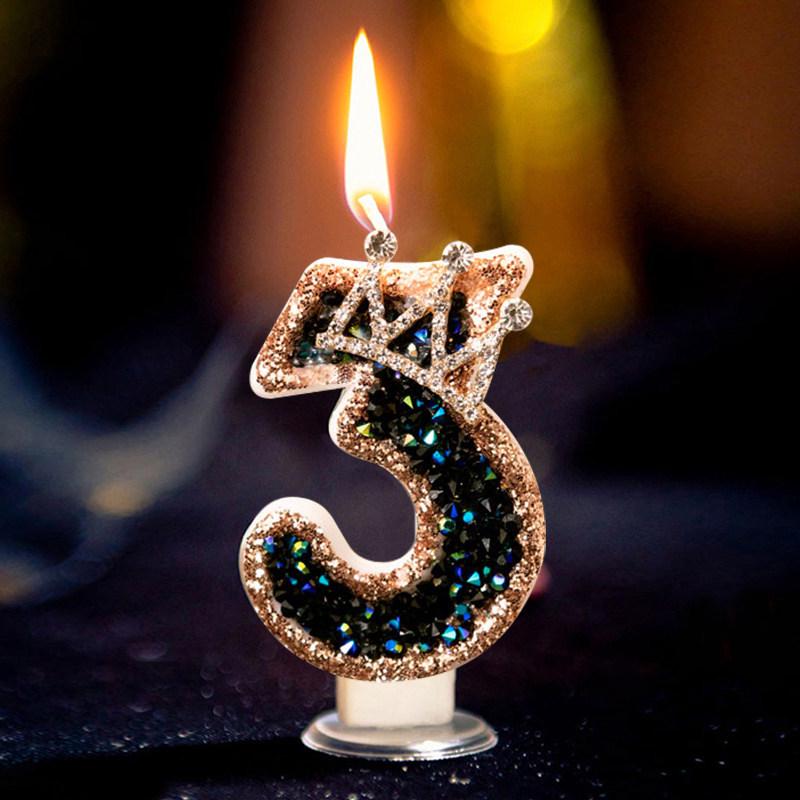 Creative Crown Birthday Number Candles - Adult & Kids Cake Decoration Topper