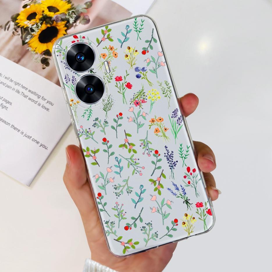 For Realme C55 4G Case RMX3710 Colorful Painted Cover Soft Slim Fundas Phone Case For Realme C55 C55 RealmeC55 Back Cover Bumper