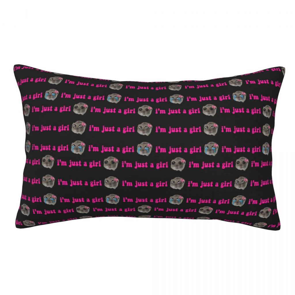Sad Hamster Meme 1 Rectangle Pillowcase Cushion Cover Decor Bedroom Bed Home Comfort Throw Pillow