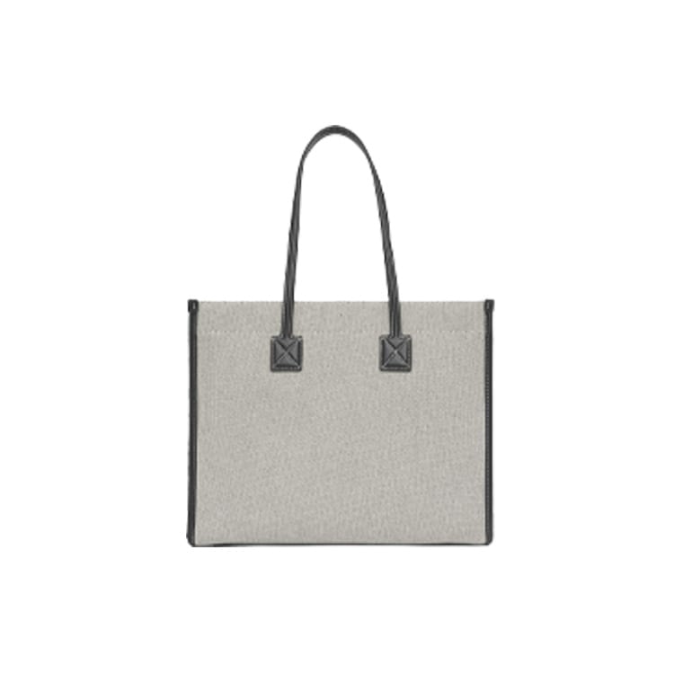 Burberry Canvas With Leather Tote Bag, Shopping Bag, Canvas Bag, Handbag, Shoulder Bag Small Women's Gray/Black 80441371