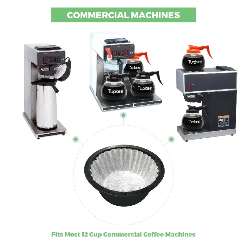 100pc Disposable Coffee Filter, Basket Type 8-10Cup, Compatible with Single Pouring Coffee Machine and Dripping Coffee Machine