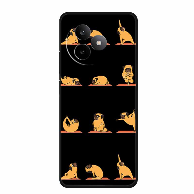 Phone Case For Xiaomi Redmi K80 Ultra Case Soft Black Silicone Cartoon Cat TPU Funda For Redmi K 80 Ultra Case Coque 6.83" Shell