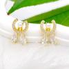 Mini Rabbit Sweet Fashion Temperament Design Fresh Stud Earrings Premium Earrings Inlaid With Zircon