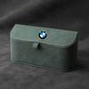 High-Quality Suede Car Sun Visor Glasses Box Car Badge Sunglasses Clips Glasses Box For BMW X1 X2 X3 X5 X4 X6 X7 G30 G20 G32 G11 QH9