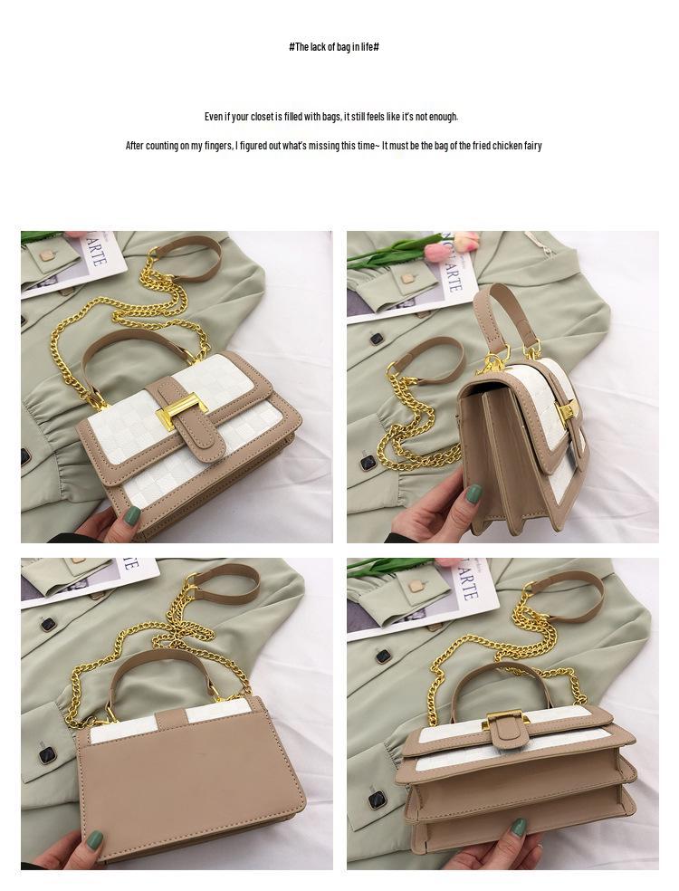 2023 European & American Retro Women's Shoulder Bag Crossbody Handbag - Fashionable Temperament Small Square Bag