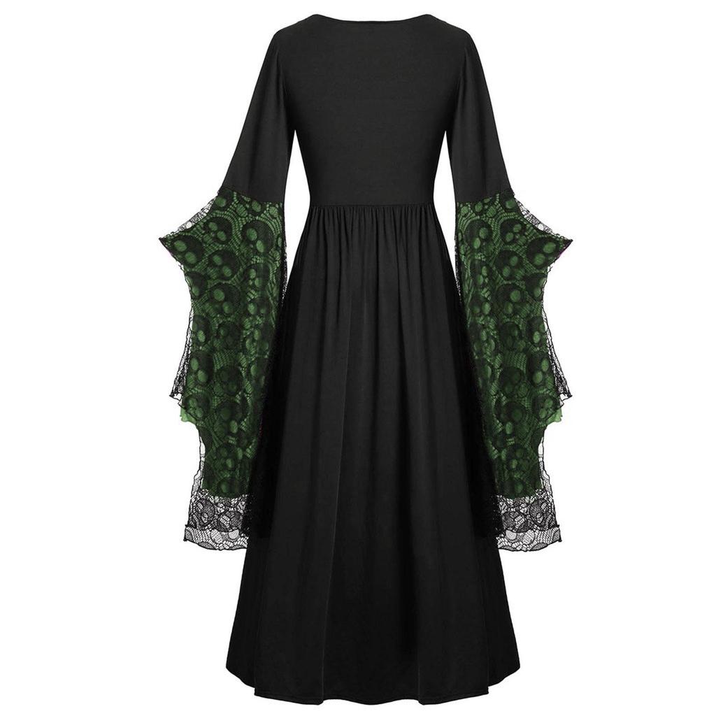 2023 Halloween Skull Lace Strappy Dress for Women