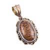 Natural Maryam Jasper 925 Solid Sterling Silver Gift TwoTone Pendant 1.50" E5T57