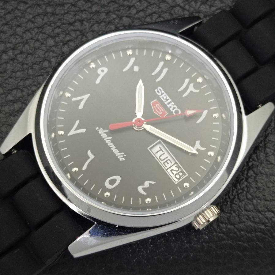 REFURBISHED MENS SEIKO 5 AUTOMATIC 6309A JAPAN ARABIC BLACK DIAL WATCH a427340-2 QRL-a427340