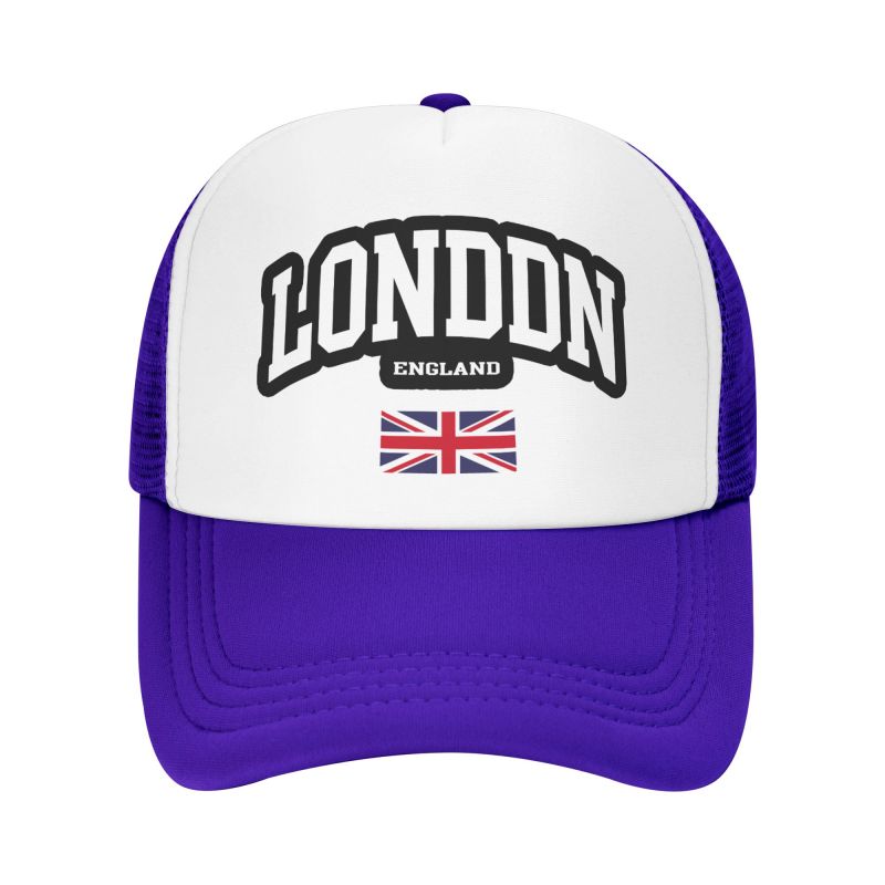 

London England Flag UK Baseball Cap Outdoor Breathable Mesh Baseball Caps Unisex Adjustable Snapback Hat Summer Sun Visors Cap Adjustable