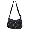 MLB Fashion Dark Pattern Embossed Vintage Diamond Floral Leather Crossbody Shoulder Bag Women bags Black 7ACRMD15N-50BKS