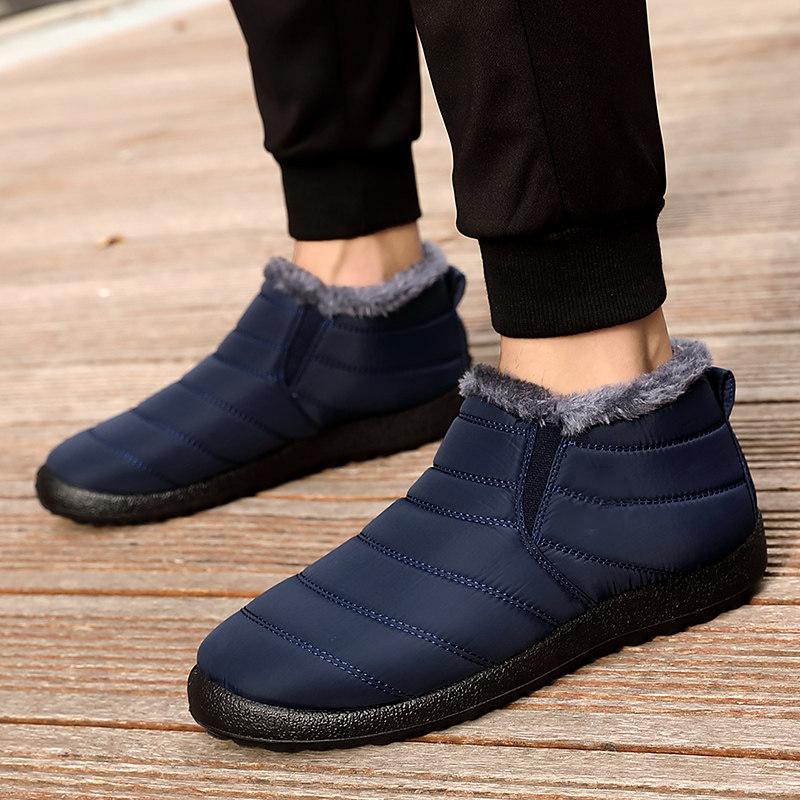 Snow Boots Woman Solid Ladies Shoes Slip On Shoes Women Black Ankle Boots Waterproof Couple Soft Botas Mujer Boots Women