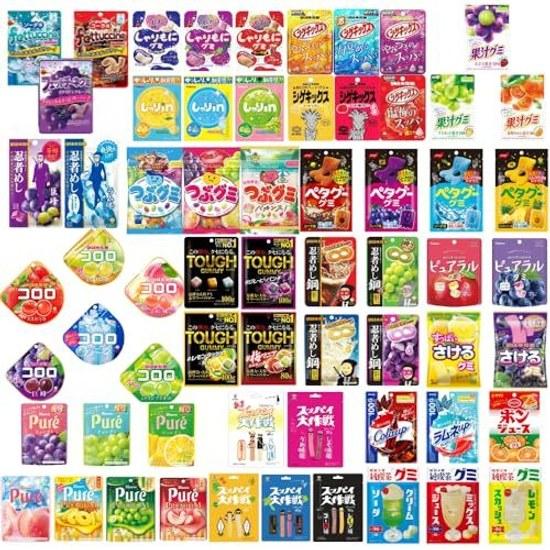 Gummy 12 types assorted total pieces Meiji UHA Mikakuto Kanro Kabaya Bourbon Nobel tasting set large capacity snack gift Halloween Christmas