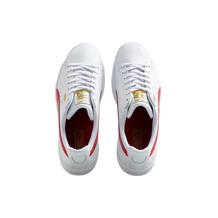 Puma Clyde Leather Foil White Cherry 364669-03