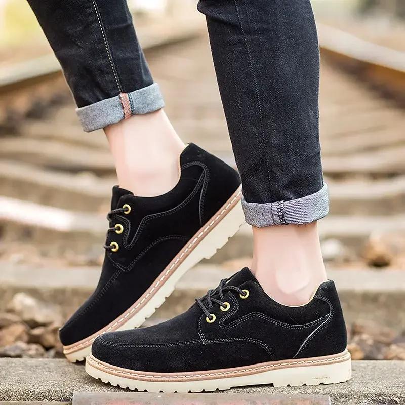 Non-slip Men's Vulcanize Shoes Casual Sneakers Male Chunky Size 40 Trends 2024 45 Low Price Korean Style And Cheap New In Work