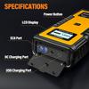 Car Jump Starter 1000A, Super Capacitor 12V Portable for Gas Engines, Yellow