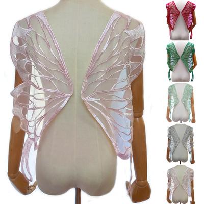 1 pár krajkových límců s výstřihem, měkká látka, design motýlích křídel, odolné proti roztržení, DIY zadní límce pro šicí dílnu