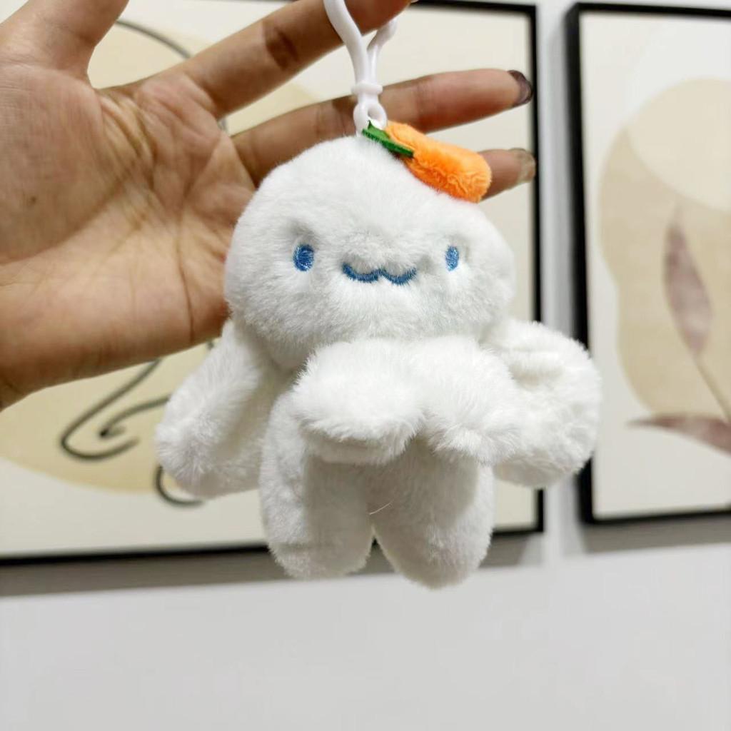 Adorable Plush Octopus White Bunny Keychain Soft Stuffed Animal Backpack Accessory