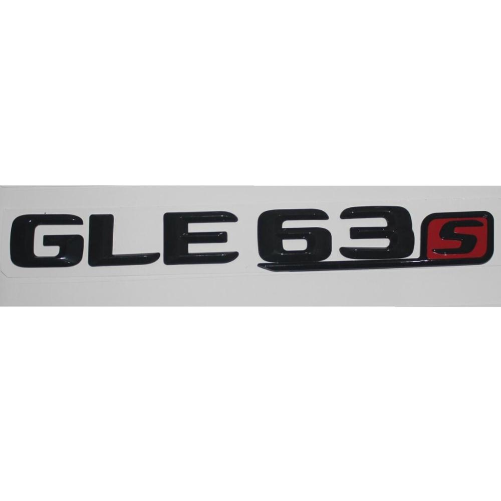 Brilliant Shiny Gloss Black Trunk Fender Letters Number Emblems Badges for Mercedes Benz C63 E63 CLS63 GLE63 GLS63 AMG S 4MATIC