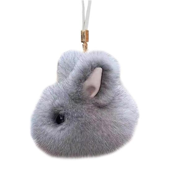 

Keychain Imitation Mink Fur Rabbit Charm Key Chain Backpack Car Keys Wallet Lightweight Portable Hanging