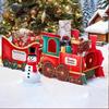 Babbo Natale Regali di Natale Treno Fatto a Mano Portatile Treno dei Regali di Babbo Natale Porta Allegria Festiva con Stile Decorazioni Natalizie Oggetti di Scena