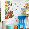 Painted Cartoon Jungle Animal Bedroom, Living Room, Entrance Hall, Home Interior Wall Beautification, Decorative Wall Stickers