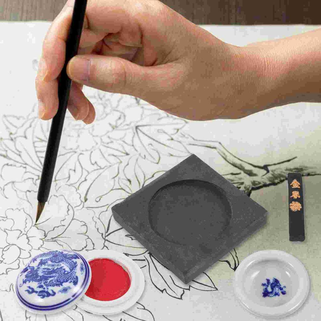 Pietra da Inchiostro Kit Calligrafia Pennello Cinese Set Pittura Quattro Tesori Materiale Studio Materiale Principianti