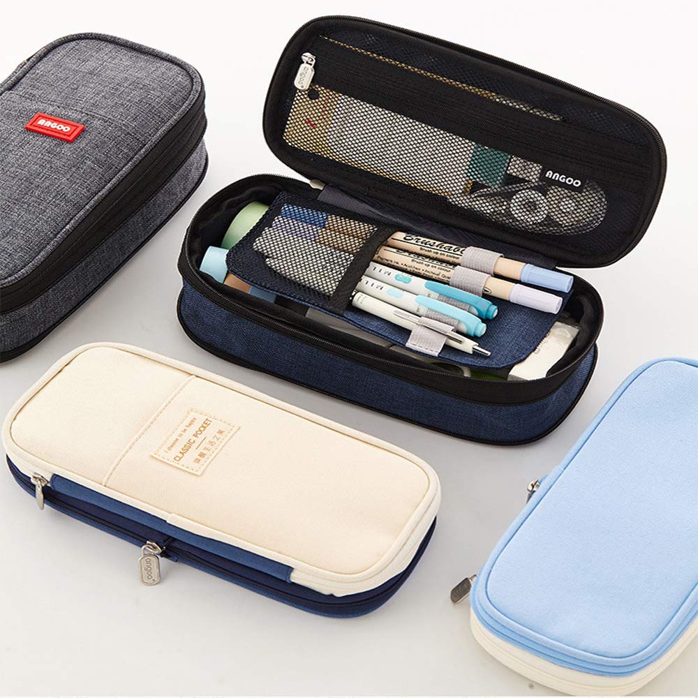 FAISHILAN Large Capacity Pencil Case with Multifunctional Tool Pencil Suitable for Junior High and College Boys and Office and Working Canvas with