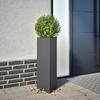 Vidaxl Garden Planters, 2 Pcs, Anthracite, Triangular, 30X26X75 Cm