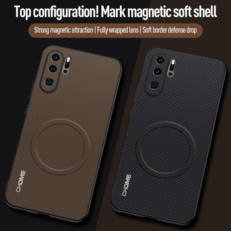 Luxury Car Magnetic Holder Phone Case for Huawei P30 Pro P30Pro Silicone ShockProof Protective Back Cover Coque