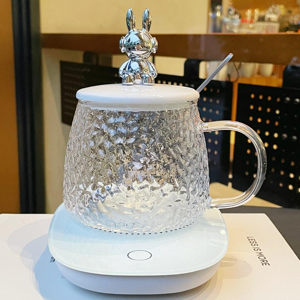 Glastassen für Mädchen mit hochwertigen Wasserbechern für hochtemperaturbeständige Becher mit Deckel für Paare