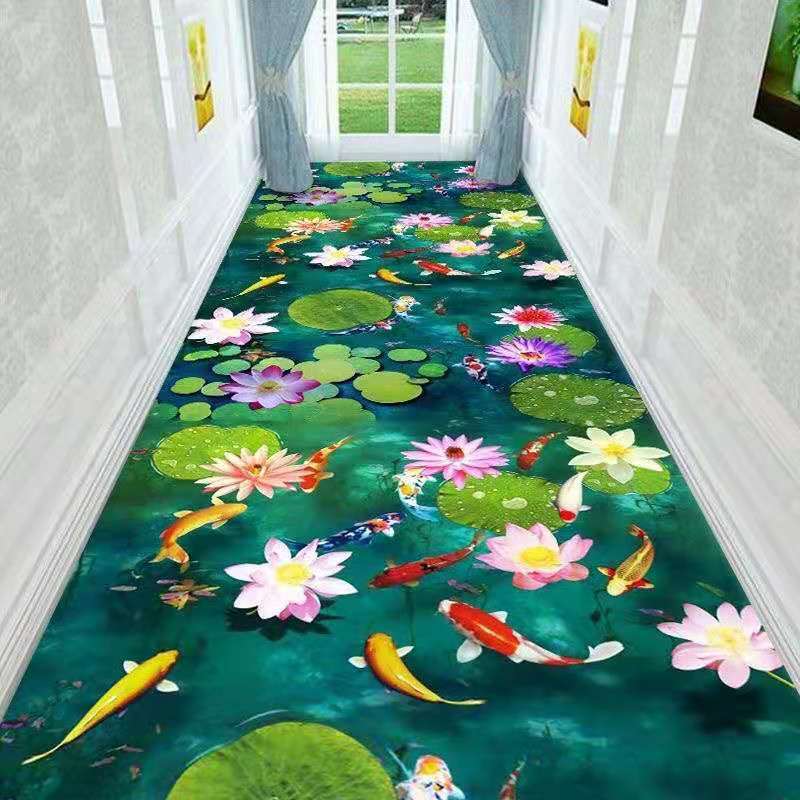 3D Carpet Pastoral Path Print Bedroom Floor Area Rugs Corridor Stairs Entrance Floor Mat Home Doormat Living Room Rug