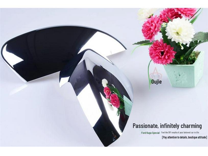 Rearview Mirror Cover Protector for 2013-2019 Ford Kuga: Enhanced Rear Mirror Decoration