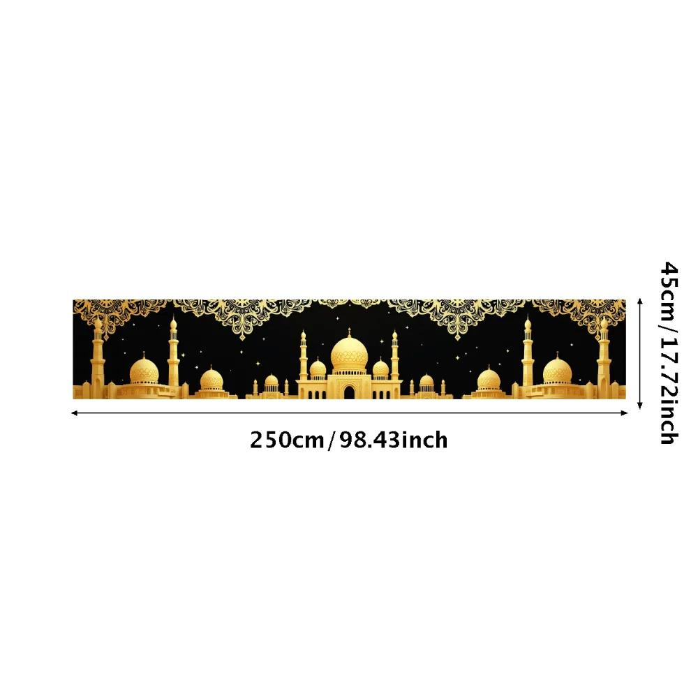 Ramadan Decoration 2025 EID Backdrop Curtains Wall Hanging Decor Indoor Outdoor Banner Ramadan Room Background