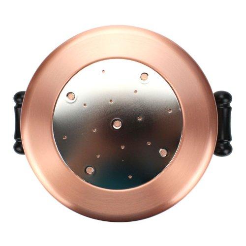 Shinko Metal Copper 22cm Antique Hammered Deep Pot, Induction Cookware, IH-103