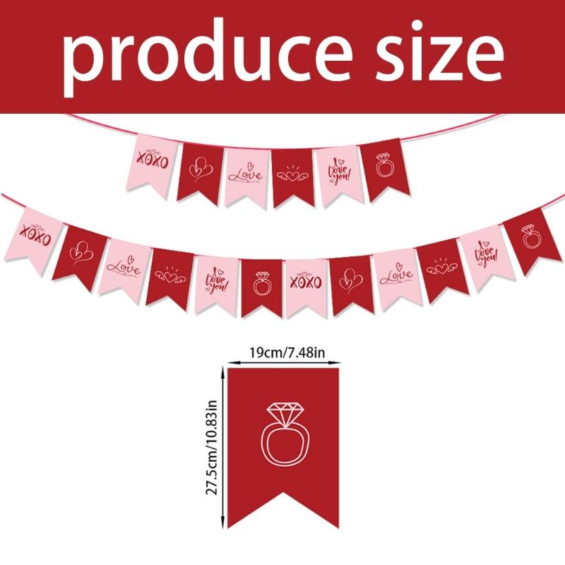 Valentine's Day Bunting Ornament Fish Tail Shape Paper Bunting Hanging Decoration For Wedding Anniversary Celebration