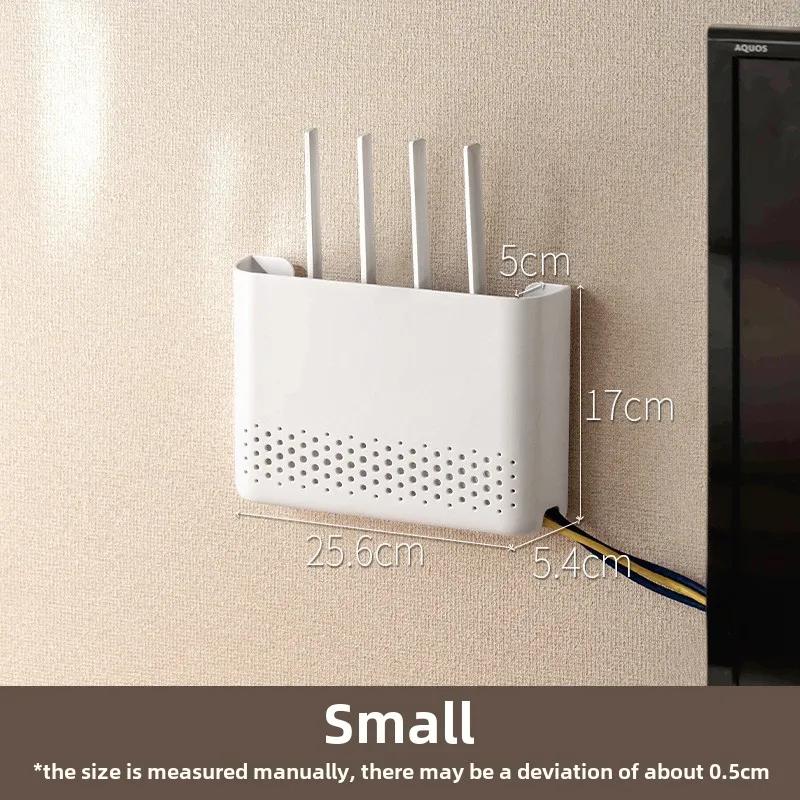 Router Storage Box Storage Racks Punch Free Wall Mounted Living Room Organizer WiFi Hider Wall Hanging Rack Headboard Shelf