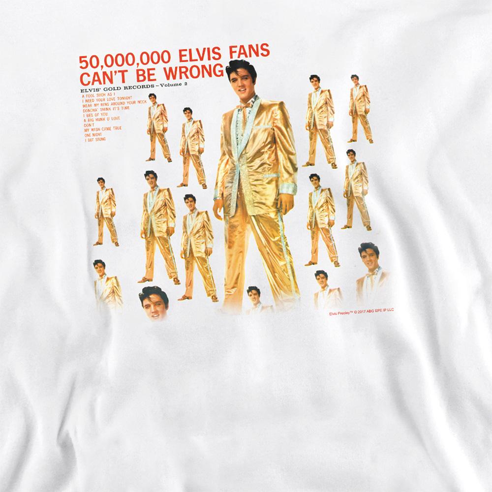 Elvis Presley Unisex Adult 50 Million Fans Sweatshirt